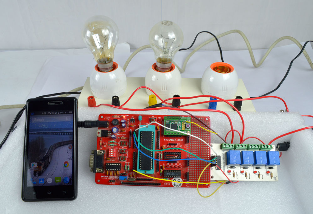 Mobile phone communication with Microcontroller