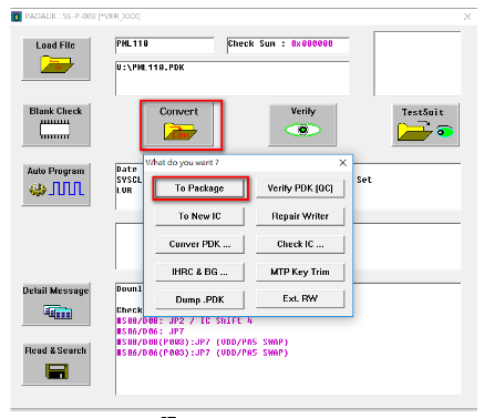 Convert PDK