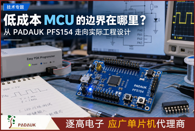 低成本MCU技术指南：应广单片机PADAUK PFS154性能、开发板、烧录与实测分析｜逐高电子