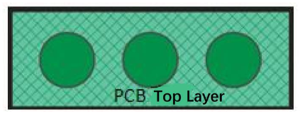顶层网格铜示意(感应盘外覆盖1/4填充网格)